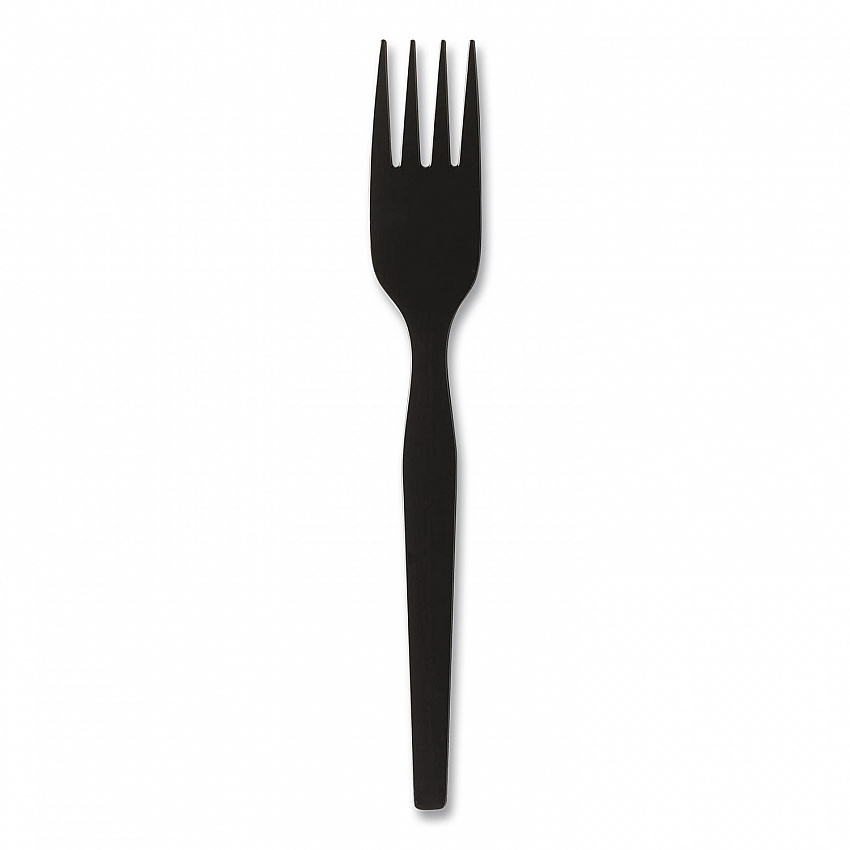 SmartStock Plastic Cutlery Refill, Series-O, Heavyweight Fork, Black, 40/Pack, 24 Packs/Carton (SSPFH51)