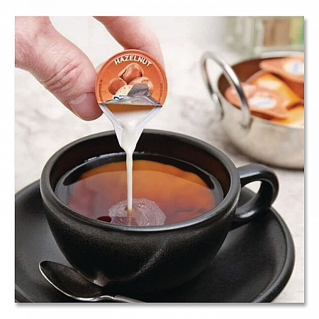 Flavored Liquid Non-Dairy Coffee Creamer, Hazelnut, 0.44 oz Mini Cups, 48/Box (02283)