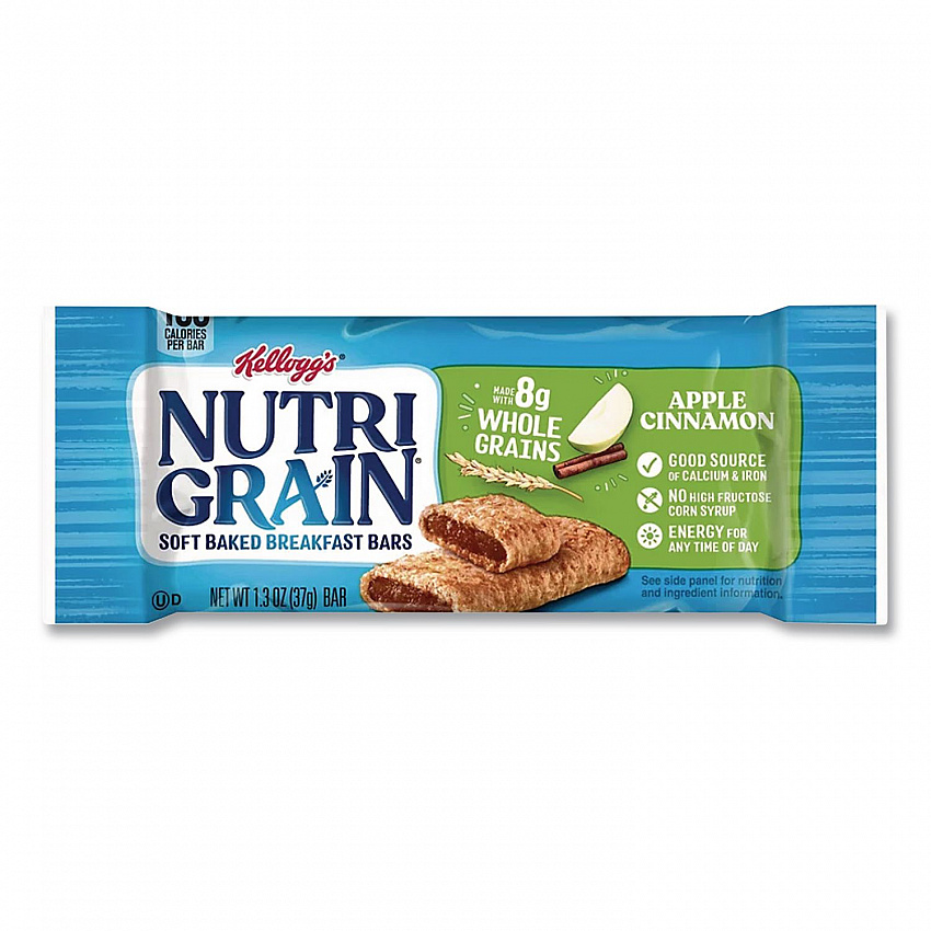 Nutri-Grain Soft Baked Breakfast Bars, Apple-Cinnamon, Indv Wrapped 1.3 oz Bar, 16/Box (35645)