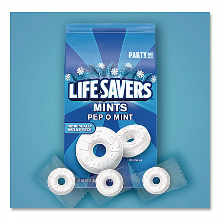 Hard Candy Mints, Pep-O-Mint, 44.93 oz Bag (27625)