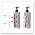 Single EcoLux Air Dispenser Bracket, For Ecolux Air Pump Dispenser Bottles, 1.19 x 0.44 x 5.69, White, 24/Carton (458883)