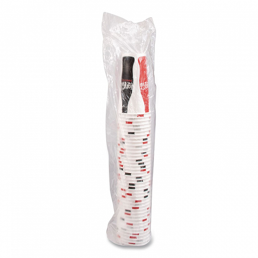 Double Sided Poly Paper Cold Cups, 28 oz to 32 oz, Coca-Cola Design, 40/Pack, 12 Packs/Carton (RN32CB)
