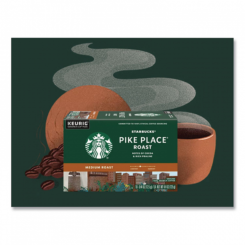 Pike Place Decaf Coffee K-Cups, 96/Carton (011111161CT)