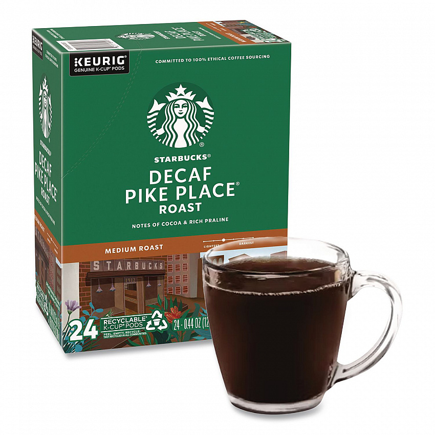 Pike Place Decaf Coffee K-Cups, 96/Carton (011111161CT)