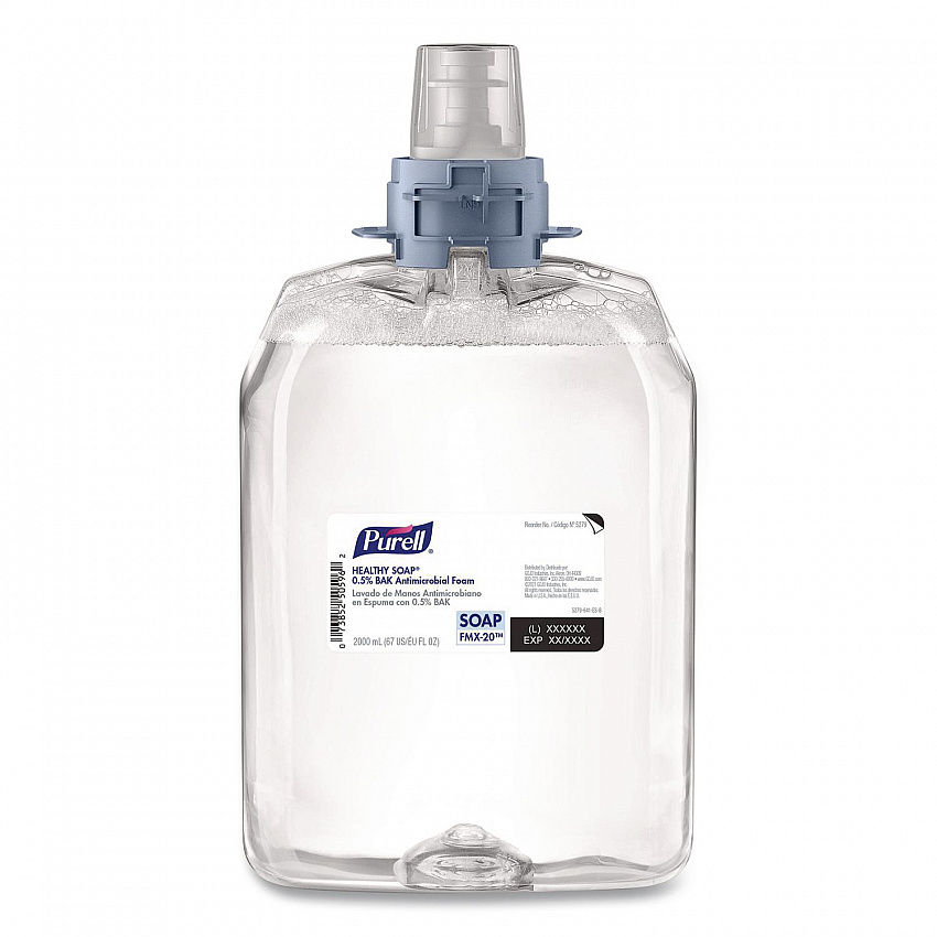 HEALTHY SOAP 0.5% BAK Antimicrobial Foam Refill, For FMX-20 Dispenser, Light Fresh Scent, 2,000 mL, 2/Carton (527902)