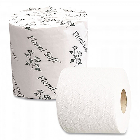 Two-Ply Standard Bathroom Tissue, Septic Safe, White, 400 Sheets/Roll, 48 Rolls/Carton (B448)