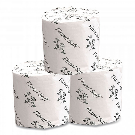 Two-Ply Standard Bathroom Tissue, Septic Safe, White, 400 Sheets/Roll, 48 Rolls/Carton (B448)