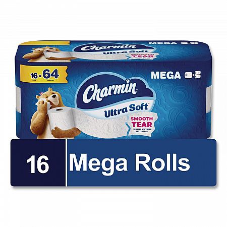 Ultra Soft Bathroom Tissue, Septic Safe, 2-Ply, White, 208 Sheets/Roll, 16 Rolls/Carton (19266)