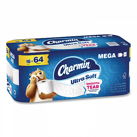 Ultra Soft Bathroom Tissue, Septic Safe, 2-Ply, White, 208 Sheets/Roll, 16 Rolls/Carton (19266)