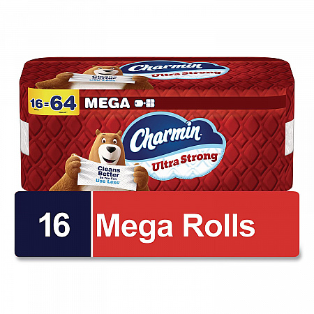 Ultra Strong Bathroom Tissue, Mega Roll, Septic Safe, 2-Ply, White, 220 Sheets/Roll, 16 Rolls/Pack (13215)