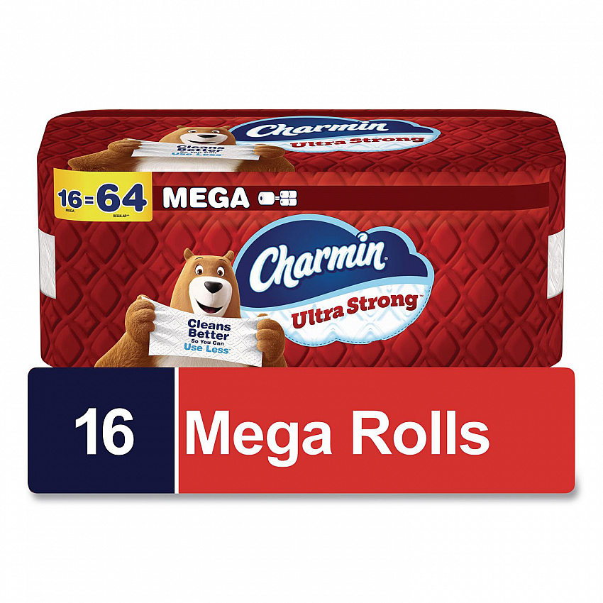 Ultra Strong Bathroom Tissue, Mega Roll, Septic Safe, 2-Ply, White, 220 Sheets/Roll, 16 Rolls/Pack (13215)