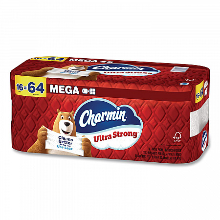 Ultra Strong Bathroom Tissue, Mega Roll, Septic Safe, 2-Ply, White, 220 Sheets/Roll, 16 Rolls/Pack (13215)