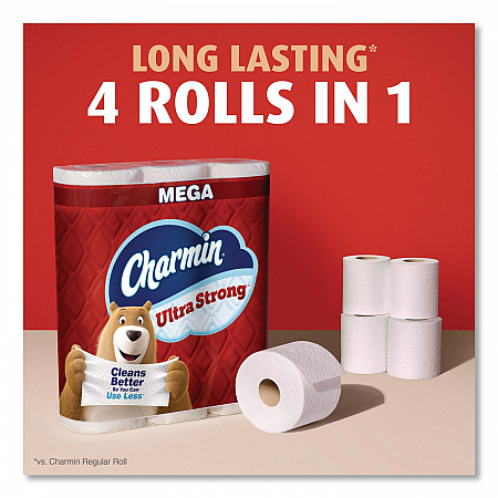 Ultra Strong Bathroom Tissue, Mega Roll, Septic Safe, 2-Ply, White, 220 Sheets/Roll, 16 Rolls/Pack (13215)