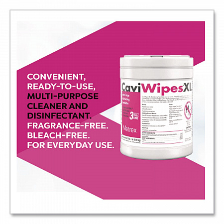 XL Disinfecting Towelettes, 10 x 12, Fragrance Free, White, 66 Wipes/Canister (MACW078150)