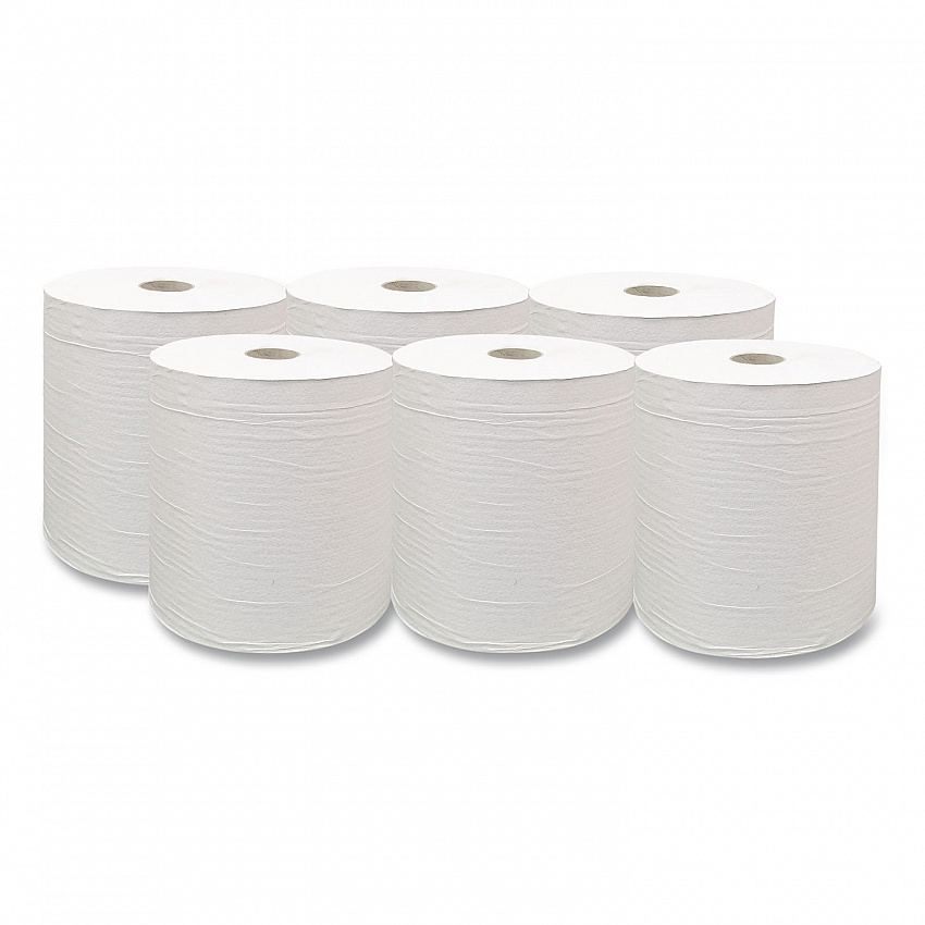 Hardwound Paper Towel Roll, Virgin Paper, 1-Ply, 7.88" x 800 ft, White, 6/Carton (W80166)