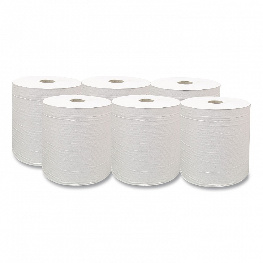 Hardwound Paper Towel Roll, Eco Green Paper, 1-Ply, 7.88" x 800 ft, White, 6/Carton (EN80166)