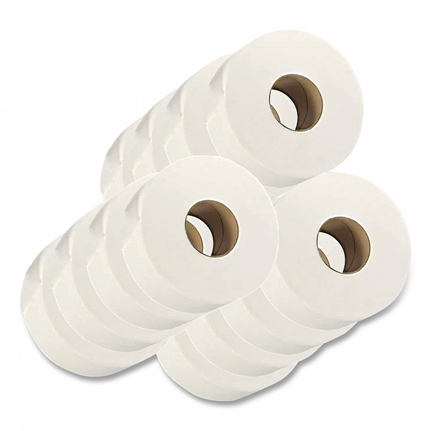 Recycled Two-Ply Jumbo Toilet Paper, Septic Safe, 3.55" x 1,000 ft, White, 12 Rolls/Carton (EJ932)