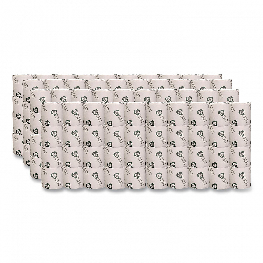 Recycled Two-Ply Standard Toilet Paper, Septic Safe, White, 550 Sheets/Roll, 80 Rolls/Carton (EB8543)