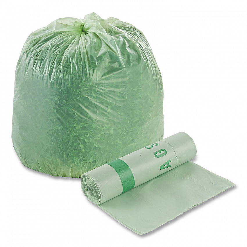 EcoSafe-6400 Bags, 32 gal, 0.85 mil, 33" x 48", Green, 50/Box (E3348E85)