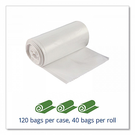 Controlled Life-Cycle Plastic Trash Bags, 13 gal, 0.7 mil, 24