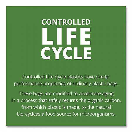 Controlled Life-Cycle Plastic Trash Bags, 30 gal, 0.8 mil, 30