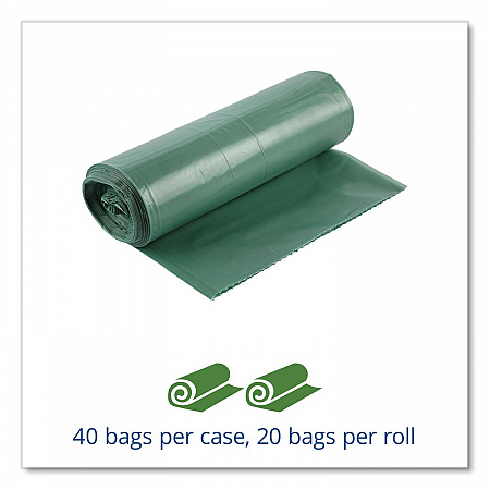 Controlled Life-Cycle Plastic Trash Bags, 33 gal, 1.1 mil, 33