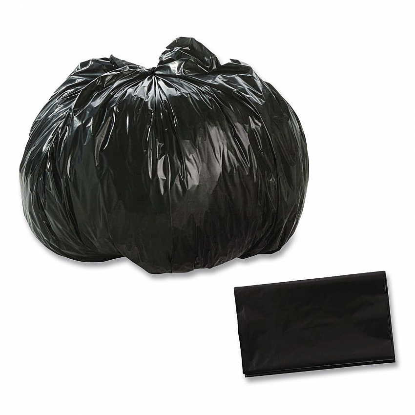 Total Recycled Content Plastic Trash Bags, 10 gal, 1 mil, 24" x 24", Black/Brown, 250/Carton (T2424B10)