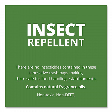 Insect-Repellent Trash Bags, 35 gal, 2 mil, 33