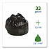 Total Recycled Content Plastic Trash Bags, 33 gal, 1.5 mil, 33