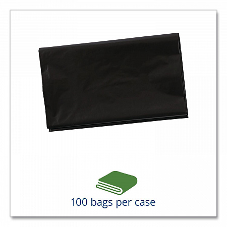 Total Recycled Content Plastic Trash Bags, 60 gal, 1.5 mil, 36