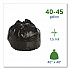 Total Recycled Content Plastic Trash Bags, 45 gal, 1.5 mil, 40