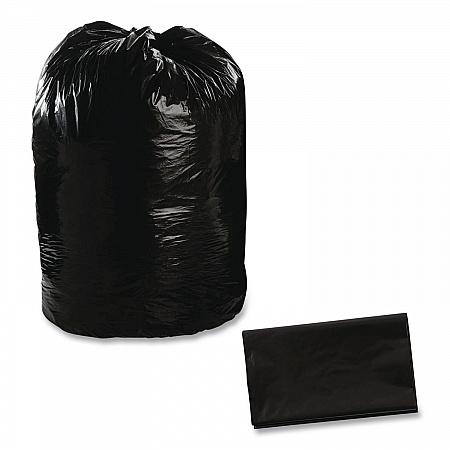 Total Recycled Content Plastic Trash Bags, 65 gal, 1.5 mil, 50