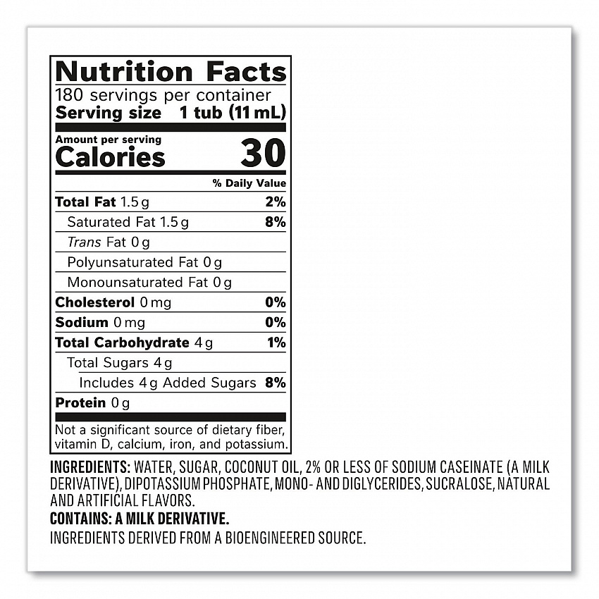 Bulk Liquid Coffee Creamer, Italian Sweet Cream, 0.38 oz Mini Cups, 180/Carton (21108CT)
