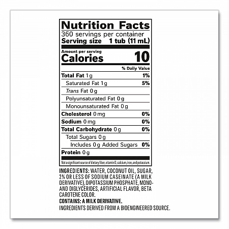 Liquid Coffee Creamer, Original, 0.38 oz Mini Cups, 360/Carton (35010)