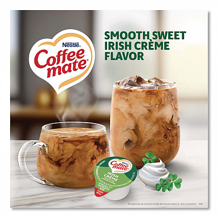 Bulk Liquid Coffee Creamer, Irish Cream, 0.38 oz Mini Cups, 180/Carton (35012CT)