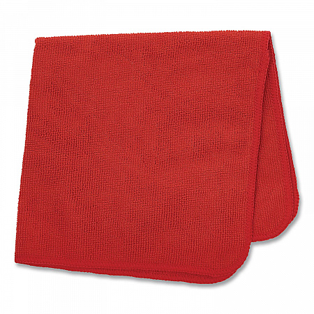 Microfiber Cleaning Cloths, 12 x 12, Red, 24/Pack (1820577)
