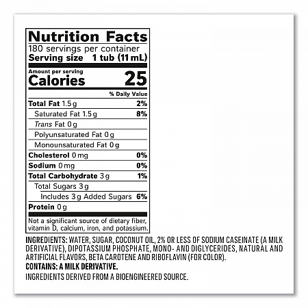 Liquid Coffee Creamer, Hazelnut, 0.38 oz Mini Cups, 180/Carton (35080)