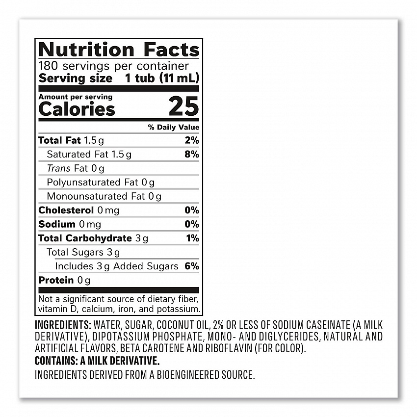 Liquid Coffee Creamer, Hazelnut, 0.38 oz Mini Cups, 180/Carton (35080)