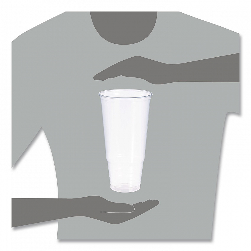 Conex ClearPro Plastic Cold Cups, ProPlanet Seal, 44 oz, Clear, 400/carton (44P)