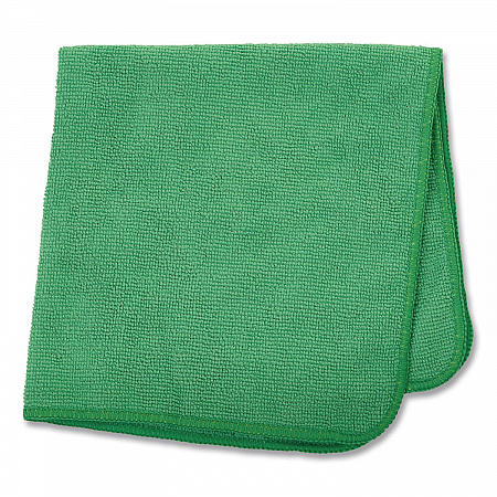 Microfiber Cleaning Cloths, 16 x 16, Green, 24/Pack (1820582)