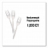 Mediumweight Polypropylene Cutlery, Fork, Plastic, White, 1,000/Carton (1012000)