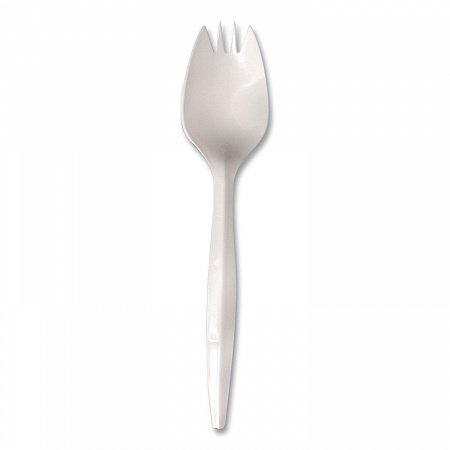 Mediumweight Polypropylene Cutlery, Spork, Plastic, White, 1,000/Carton (1015000)