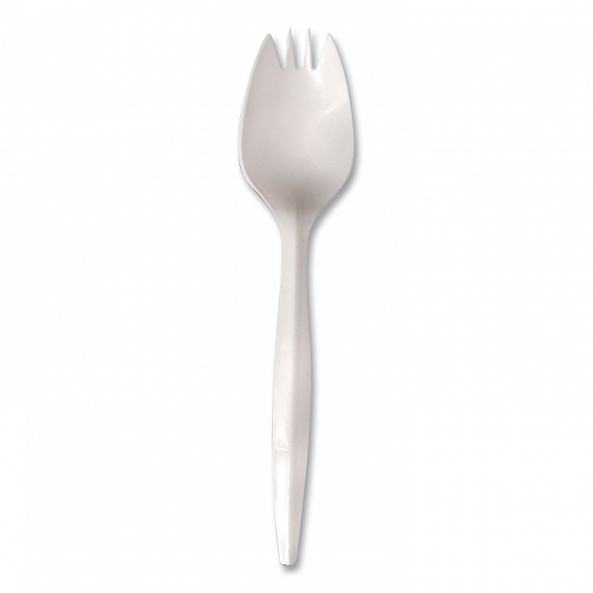 Mediumweight Polypropylene Cutlery, Spork, Plastic, White, 1,000/Carton (1015000)