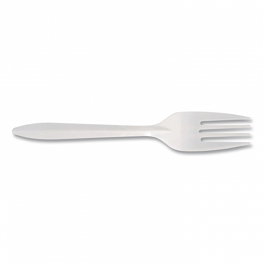 Mediumweight Polypropylene Cutlery, Fork, Plastic, White, 1,000/Carton (1012000)