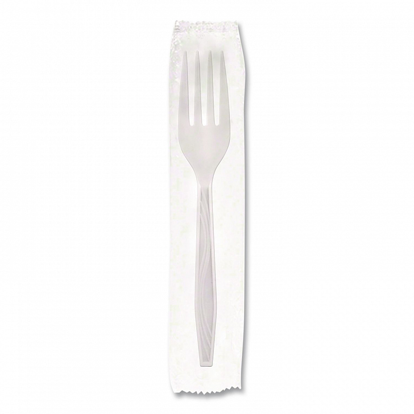 Elegant Dinnerware Heavyweight Cutlery Assortment, Heavyweight, (120) Forks/(80) Spoons/(40) Knives, Plastic, White, 240/Box (90191)