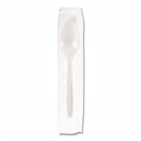 Elegant Dinnerware Heavyweight Cutlery Assortment, Heavyweight, (120) Forks/(80) Spoons/(40) Knives, Plastic, White, 240/Box (90191)