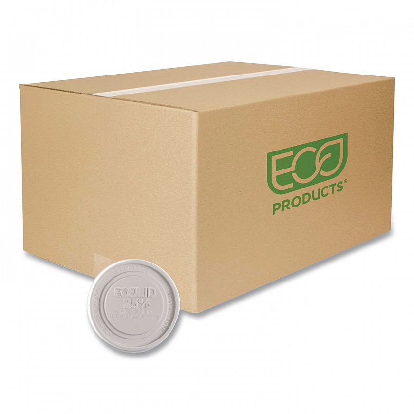 Evolution World EcoLid 25% Recycled Food Container Lid, Fits 12 to 32 oz Containers, White, Plastic, 500/Carton (EPBRSCLIDL)