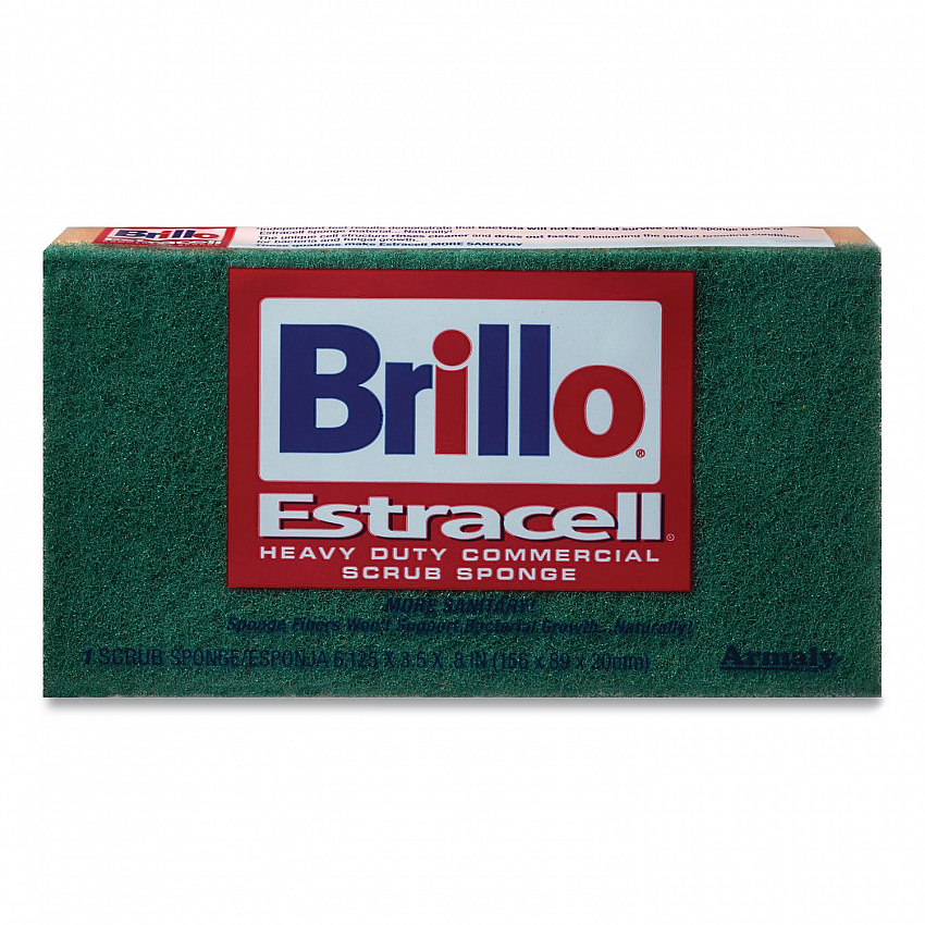 Commercial Heavy Duty Scrub Sponge, 3.5 x 6.12, 0.8" Thick, Orange/Green,12/Carton (21006)