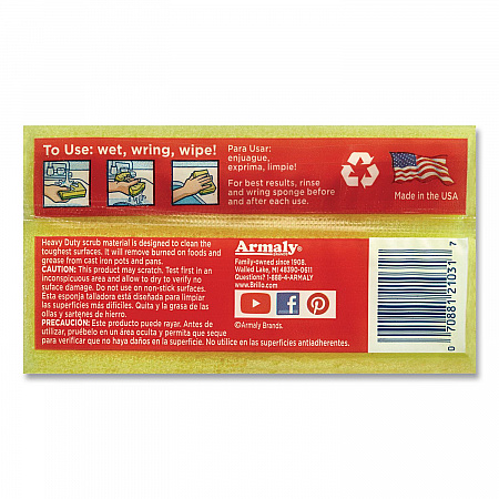 Estracell Heavy Duty Scrub Sponge, 4.5 x 2.75, 0.8
