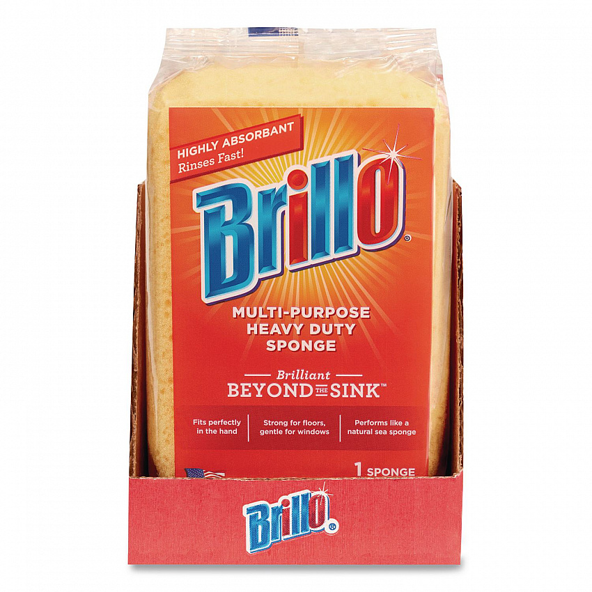 Multi-Purpose Sponge, 4.25 x 6.25, 2.12" Thick, Yellow, 6/Carton (22401)